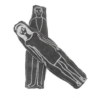Imagem de Casal Boneco de Pano Preto Ritual Amarração Vudu Umbanda Quimbanda - S