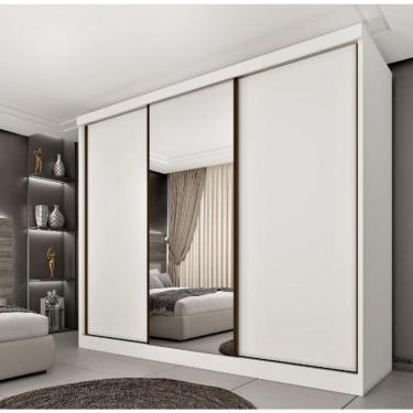 Imagem de Guarda Roupa 3 Portas Monte Carlo Com Espelho Tcil Móveis Neve