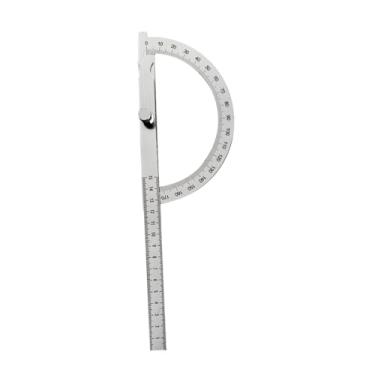 Imagem de Bothyi Medidor de ângulo ajustável portátil, transferidor de aço inoxidável, régua para marcenaria, para maquinistas e carpinteiros faça você mesmo, Oco 28x8.3cm