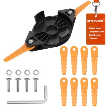 Imagem de Rivershine Cabeça de lâminas de plástico, compatível com Black Decker GH900 GH600 LST522 LCC140, pode substituir carretéis de substituição AF1003ZP, AF-100-32P. (AF-100 cabeças de lâminas 1+10+4