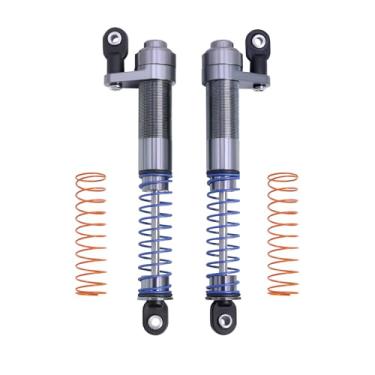 Imagem de Amortecedor de óleo ajustável de metal 1/10 80-100 mm para RC Crawler Car Axial SCX10 90046 Capra TRX4 Redcat Gen8 Upgrade (titânio 2 peças)