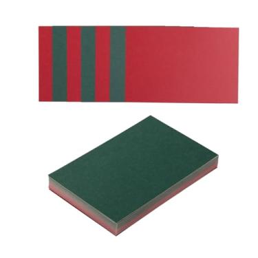 Imagem de 50 folhas de papel cartolina em branco brilhante 250 GSM cartão em branco brilhante para fazer cartões faça você mesmo, cartões postais, cartões de visita, cartões de visita (vermelho verde de Natal