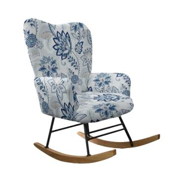Imagem de CRFATOP 1 capa para cadeira de balanço de berçário impressa para cadeira de balanço estofada para poltrona de banquete capa protetora de móveis para sala de estar, quarto, escritórios, A23