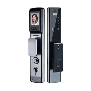 Imagem de Fechadura Inteligente Fechadura Inteligente Fechadura de Porta Inteligente com Câmera Europeia Exterior Biométrica Fechadura com Código de Cartão de Impressão Digital Acesso Chave (Cor: 10 PCS