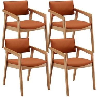 Imagem de Kit 04 Cadeiras Para Sala De Jantar Estar Living Giorgia B04 Tecido Te
