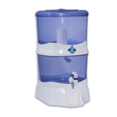 Imagem de Filtro De Água 14 Litros Cristal Com Vela Tripla Ação - GMOLD, Branco