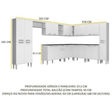 Imagem de Cozinha Completa Xangai Pop Fg3152 Armário E Balcão - MULTIMOVEIS