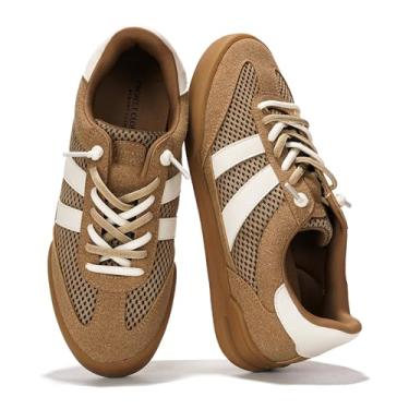 Imagem de Project Cloud Tênis feminino – Palmilha de espuma viscoelástica e sapatos leves de mola – Sapatos modernos antiderrapantes com cadarço – Tênis fashion feminino 2025 (veredicto), Bronzeado, 34