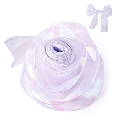 Imagem de Bestewelry Fita de organza transparente de 15 metros de fio de rabo de peixe fitas largas para presentes para buquê de flores, embalagem de presente de dia dos namorados, decoração de artesanato de