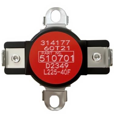 Imagem de Termostato de limite de alta temperatura para secadora D510701 (L225-40F), para Speed Queen, Alliance, Amana. Substitui AP6285126, 510701, 61210, 62461, 62641, PS17001072, 504537, 504537P Substituição