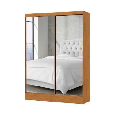 Imagem de Guarda Roupa Solteiro Santiago Premium 2 Portas 2 Gavetas Com Espelho 