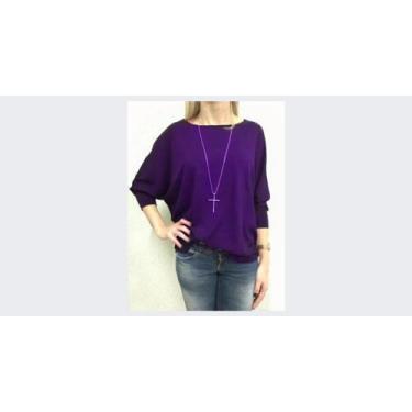 Imagem de Blusas Manga Morcego - Ind Da MOda, Roxo, P