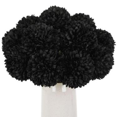 Imagem de Planta artificial Briful Black Crisântemo 28 cm, caule, 12 unidades