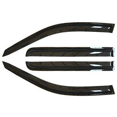 Imagem de 4 peças defletores de vento originais à prova de chuva à prova de chuva para Honda Ridgeline 17-24, em conjuntos de proteção de chuva de canal, viseiras de janela bonitas para carros, defletor de