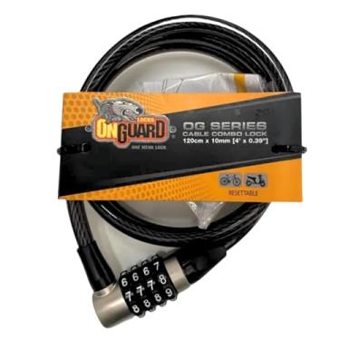 Imagem de Cadeado Trava Tranca Onguard Og 5819 Cabo Aço Segredo Cor Preto