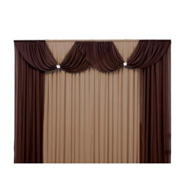 Imagem de Cortina Floripa Com Bandô + Presilha 2 Cores 2,00 x 1,70m Decoração Pa