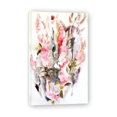 Imagem de Arte de parede em tela The Prince'S FeatherCharles Demuth - reprodução de pintura a óleo abstração geométrica, design de interiores colorido arrojado 11,20 x 48 cm emoldurado