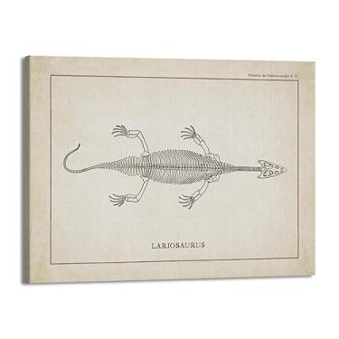 Imagem de Arte de parede de esqueleto de dinossauro vintage paleontologia pôsteres de arte de fósseis de dinossauros impressões de arte tricerátopo esboços fotos decoração de quarto de menino (SKU6,20.3x30.5 cm