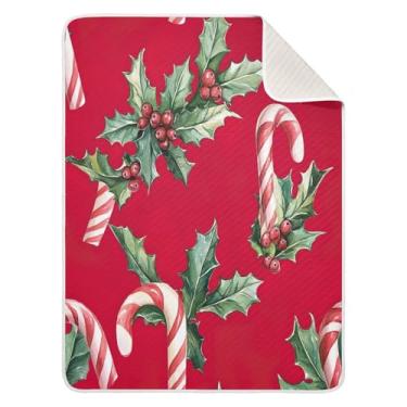 Imagem de Blueangle Cobertores de bebê Candy Cane para berço, soneca, 76 x 101 cm, quente, aconchegante, macio, receptor, cobertor unissex para meninos, meninas, crianças, bebês (467)