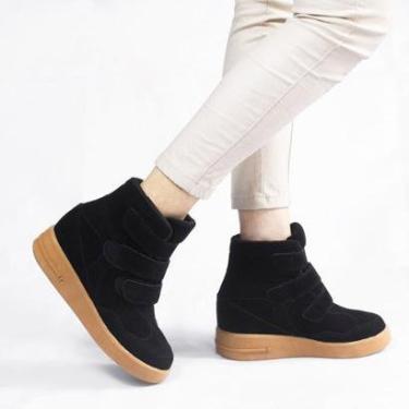 Imagem de Tênis Zatta Cano Alto Sneaker Karen Preto Preto 38-Feminino