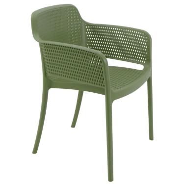 Imagem de Cadeira Tramontina Gabriela em Polipropileno e Fibra de Vidro Verde Oliva 92151027