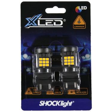 Imagem de Lâmpada led 2 polo t25 36 led shocklight canbus laranja 12v