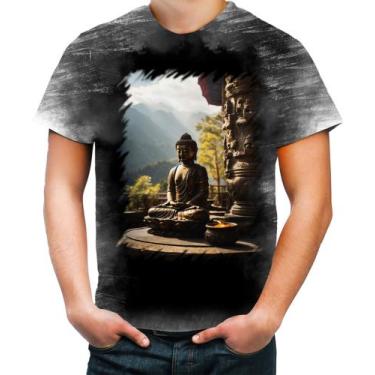 Imagem de Camiseta Desgaste Estátua de Buda Iluminado Religião 8 - Kasubeck Stor