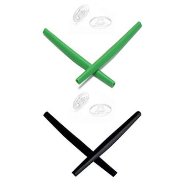 Imagem de Mryok Kits de substituição para fones de sol Oakley C Wire 1.0 – Opt, Verde escuro e preto, One Size