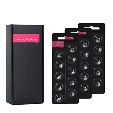 Imagem de LA FEE - Cúpulas para aparelho auditivo Oticon Minifit Bass 8 mm de ventilação dupla (pacote com 3), cúpulas universais para aparelhos auditivos Oticon