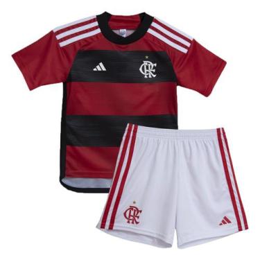 Imagem de Kit Adidas Flamengo Camisa + Calção I 2023/24 Infantil