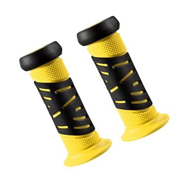 Imagem de simhoa Punhos de guidão de bicicleta Punhos de guidão de bicicleta antiderrapantes Punho de barra de mão, Punhos de bicicleta de para meninos e, AMARELO