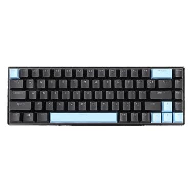 Imagem de Teclado para Jogos Com Led Azul, 68 Teclas, Com Fio, Usb, Mecânico, Laptop, 10 Modos Retroiluminados Rgb, 60 68 Teclas, Experiência de Jogo Definitiva (Preto Azul)