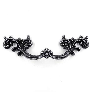 Imagem de Jetland Puxadores de Gaveta Provincial Francesa - Pacote com 6, Arranhões de Ferro, Centros de Orifícios de 6 cm, Puxadores Vintage Chique Gasto para Armário de Mesa de Cabeceira, PW1619AS64