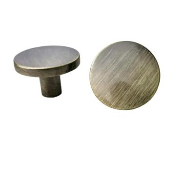 Imagem de Puxadores de armário de liga de zinco sólido, puxadores de armário, banheiro, cozinha, corredor, roupas, ganchos de parede, botões de móveis, bronze verde escovado, um