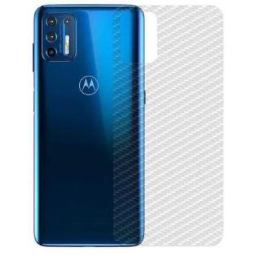 Imagem de Película Traseira Fibra de Carbono Adesivo Anti Riscos Moto G9 Plus - 
