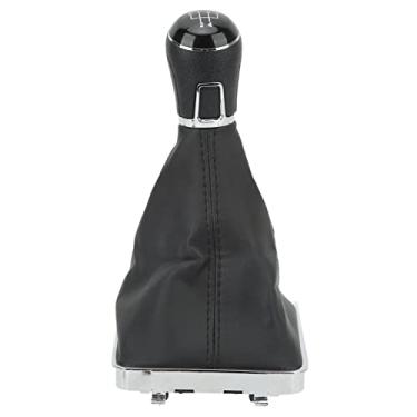 Imagem de Bota do Botão de Mudança de Marcha Kit de Polaina de Câmbio Substituição de Transmissão Manual para B6 2005 2010 Capa de Bota de Manopla de Mudança de Marcha de 5 Velocidades Com