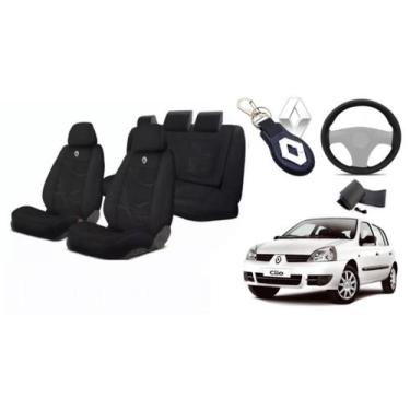 Imagem de Kit Aconchego Supremo Clio 1990-2012 + Volante + Chaveiro Tecido - Aer