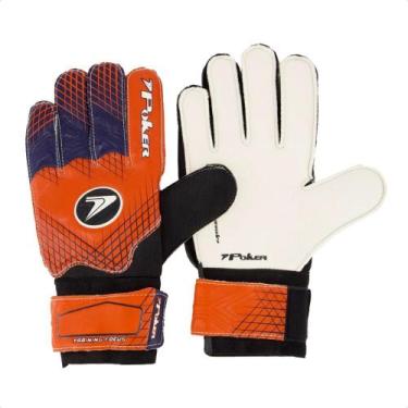 Imagem de Luva Futebol de Campo Poker Training Focus, Laranja, Marinho, T10