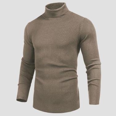 Imagem de Cacharrel Masculina Blusa Canelada Manga Longa Gola Alta - Levitali, A