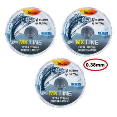 Imagem de Linha MX Pesca MX Line Mono 300 Metros Interligados Transparente 0.38m