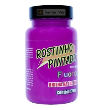 Imagem de Tinta Líquida Facial Rostinho Pintado 170ml GRANDE, Roxo Neon