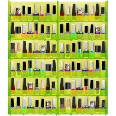 Imagem de Expositor de Parede Para Esmaltes Translucido 12 bandejas - Fumê - SAN