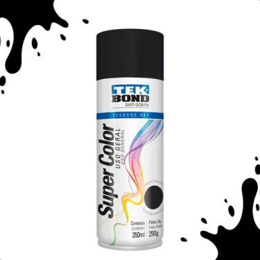 Imagem de Tinta Spray TekBond Preto Fosco Uso Geral 350ml