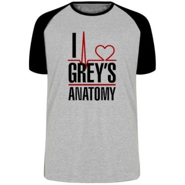 Imagem de Camiseta I love Greys Anatomy Blusa Plus Size extra grande adulto ou i