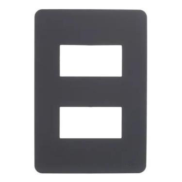 Imagem de Placa Espelho 4x2 2 Modulos Separados Stellar Black Orion - Schneider