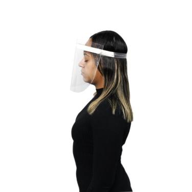 Imagem de Protetor facial face shield transparente com cinta de silicone 5 unida