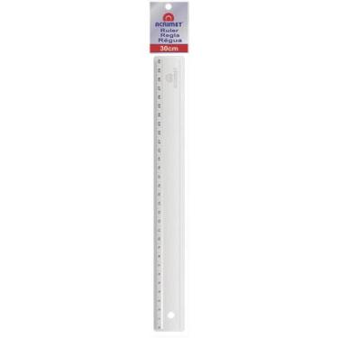 Imagem de Régua de Poliestireno Transparente 30CM Caixa com 24 - Acrimet