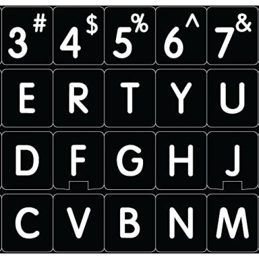 Imagem de Adesivo para teclado Mac English US letra grande preto