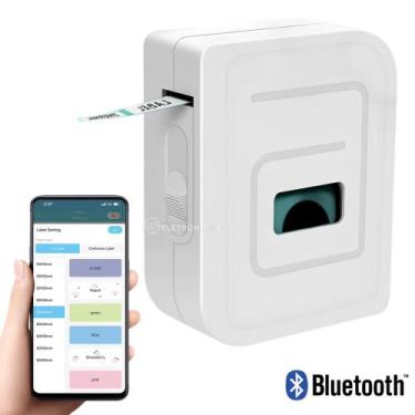 Imagem de Mini Impressora Portátil Térmica Imprima Etiquetas Adesivas Personaliz