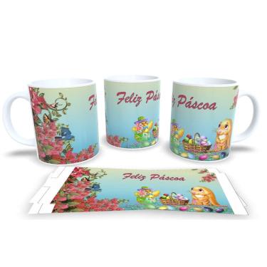 Imagem de Canecas de Porcelana Personalizada Páscoa Presentes Criativos e Cheios de Carinho